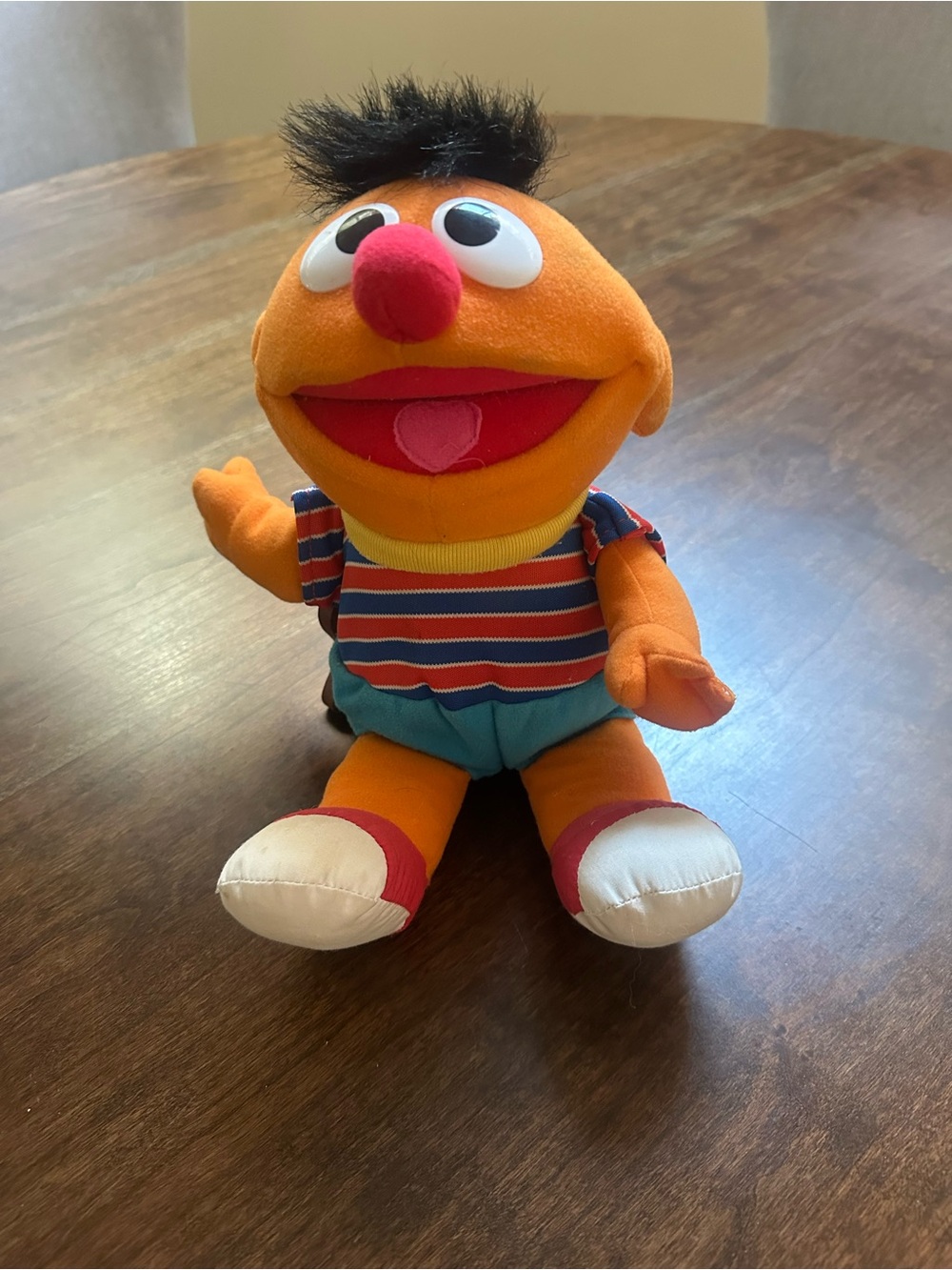Tickle Me Ernie Plush Doll - Orange Plush Character Toy